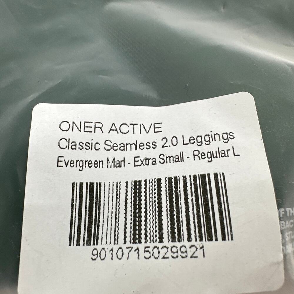 Oner Active Evergreen Marl Classic Seamless 2.0 Leggings Size XS Regular - Picture 3 of 9